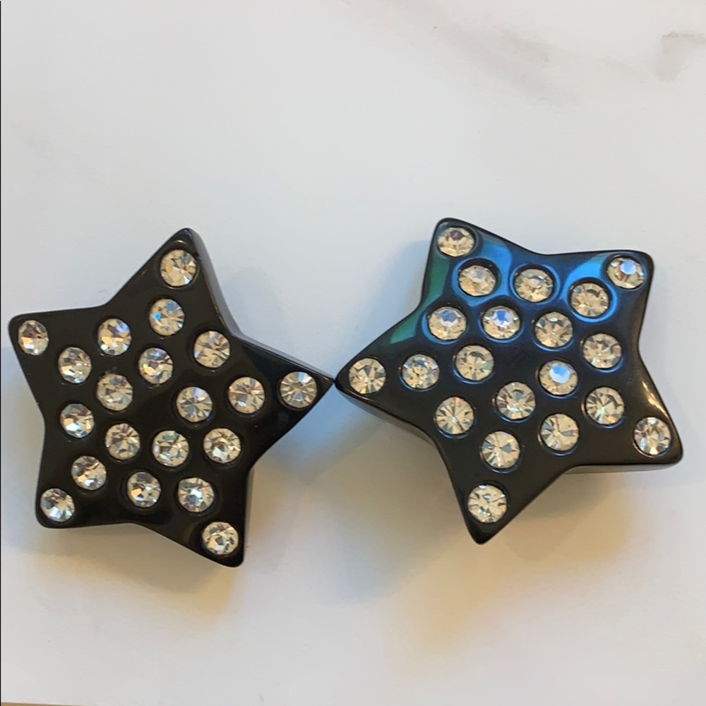 Black Star rhinestone earrings
